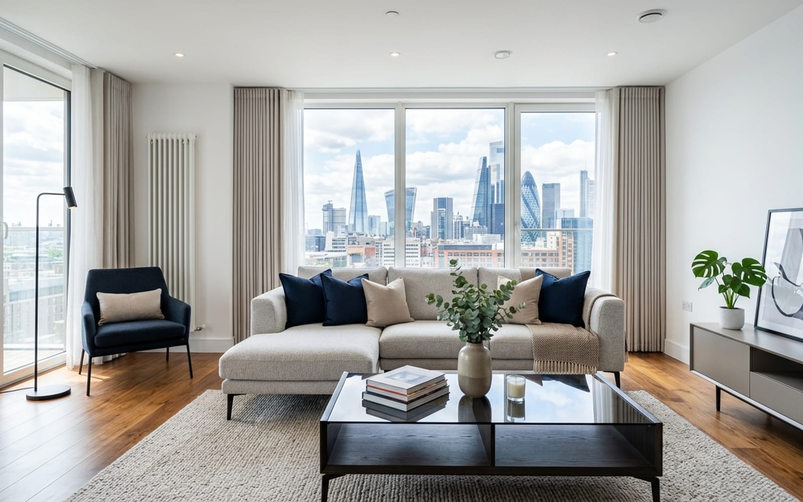Modern London apartment interior, freshly inspected and cleaned